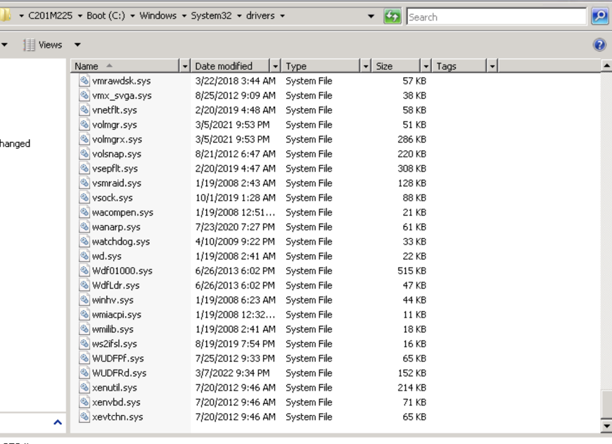 C:\Program Files\Citrix\XenTools folder confirming successful driver installation