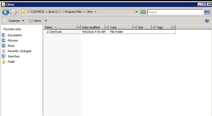 Registry Editor showing xensvc service with Start=2 (Automatic), ImagePath pointing to XenGuestAgent.exe, and DisplayName "Citrix Tools for Virtual Machines Service"
