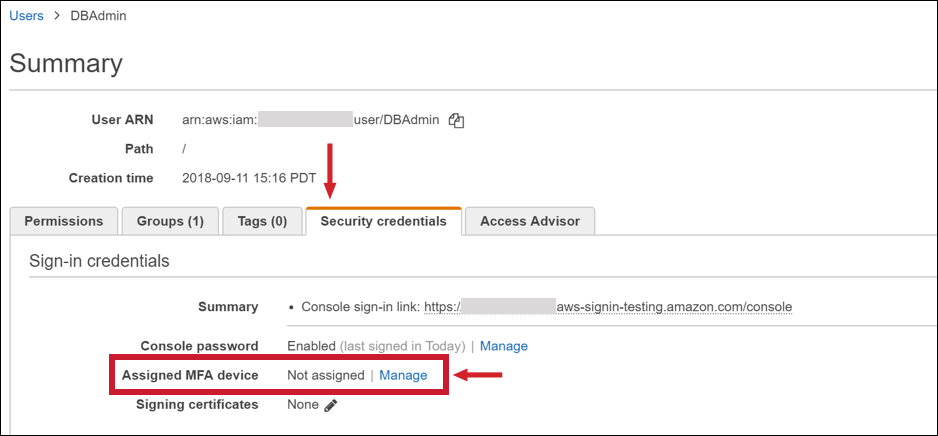 Figure 1: Managing assigned MFA devices