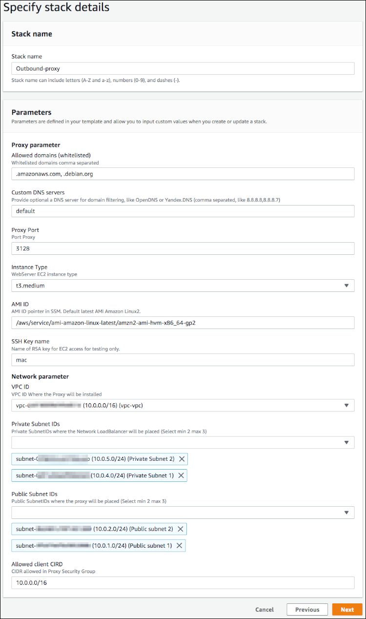 Figure 2: Launching the CloudFormation template