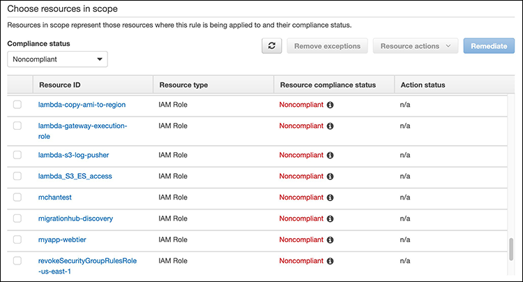 Figure 3: Viewing the compliance status