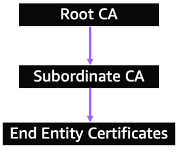 Figure 1: An example of a certificate authority hierarchy