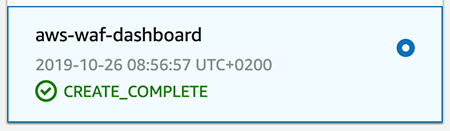 Figure 3: Completed launch of the CloudFormation template