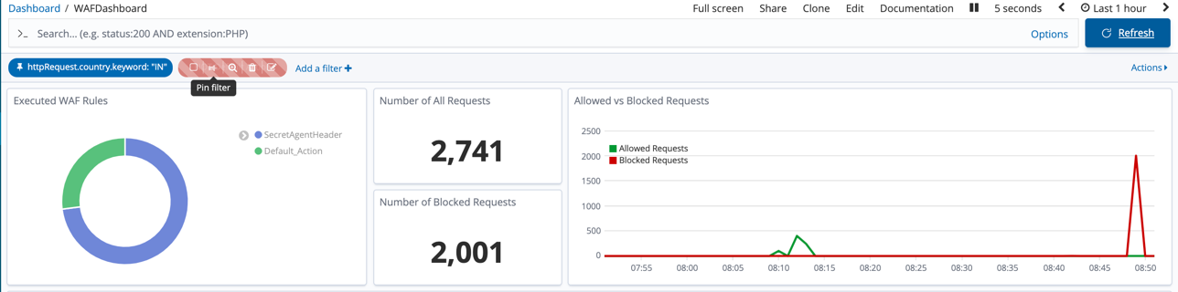 Figure 13: Blocked suspicious requests