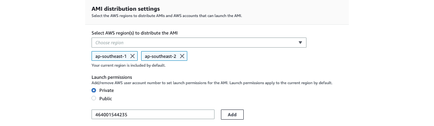 Figure 10: Image distribution settings