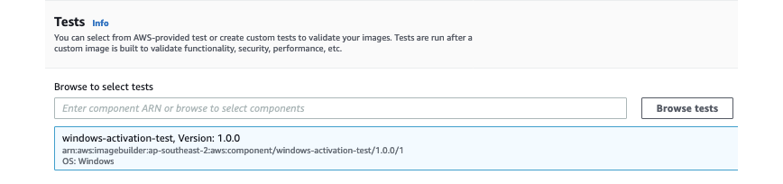 Figure 5: Select tests