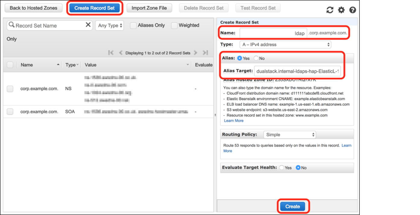 Figure 6: Create a Route 53 record