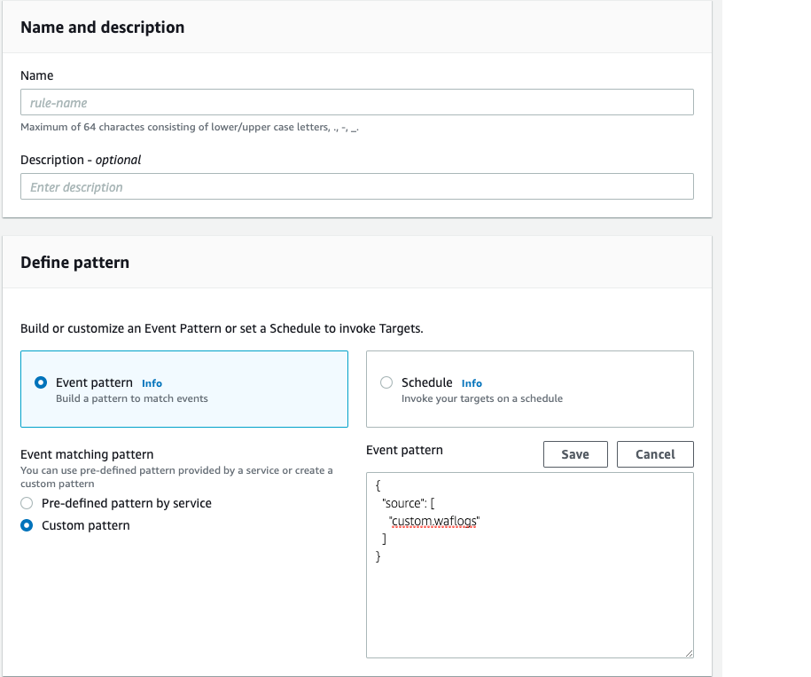 Figure 2: EventBridge Rule creation