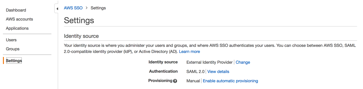 Figure 1: Enable automatic provisioning 