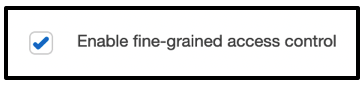 Figure 3: Enabled fine-grained access control