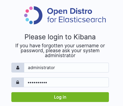 Figure 9: Kibana login page