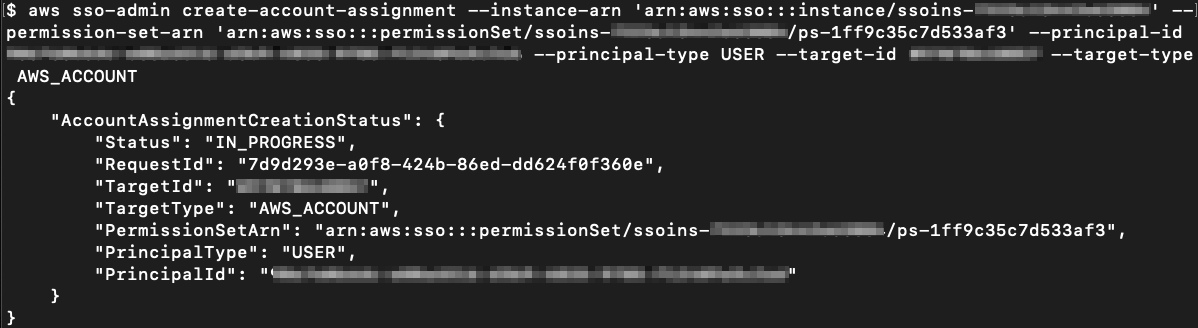 Figure 13: Assigning the EC2-S3-FullAccess permission set to Alice on the ExampleOrgDev account