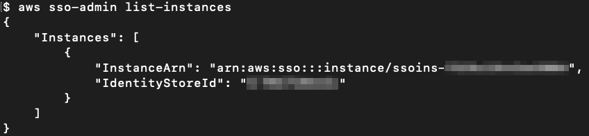 Figure 3: AWS SSO list instances