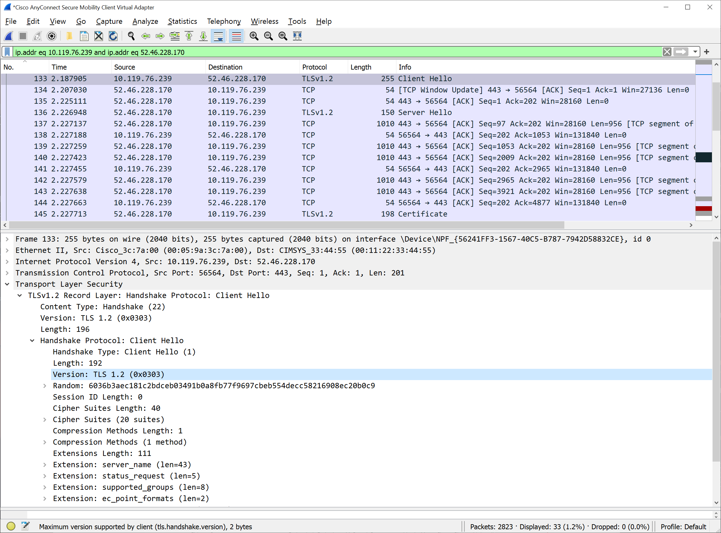 Figure 3: The client TLS has been updated to support TLS 1.2