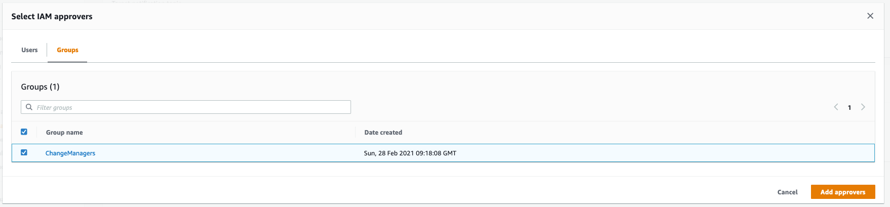 Figure 3: Change Manger settings