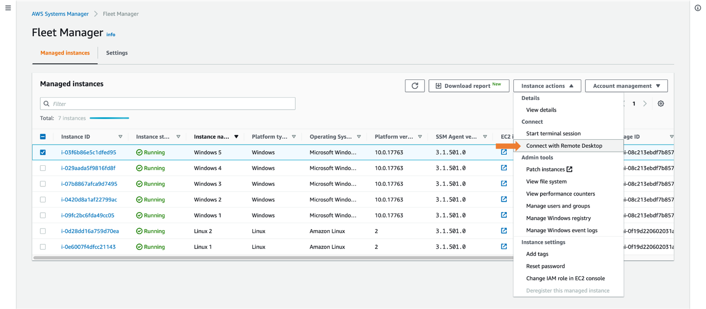 Figure 8: Connecting with Remote Desktop