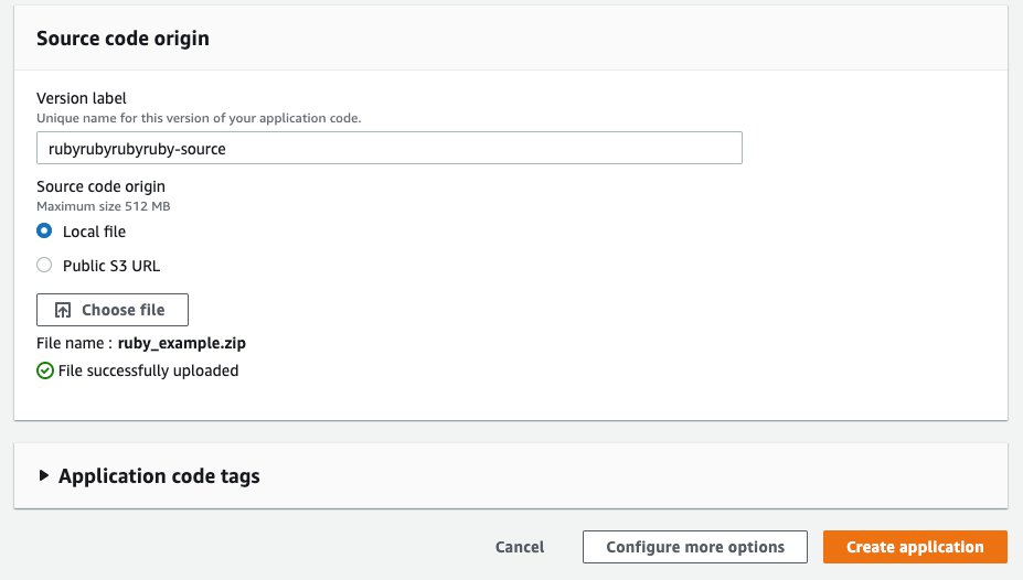 Figure 3: Source code origin section of the Elastic Beanstalk console