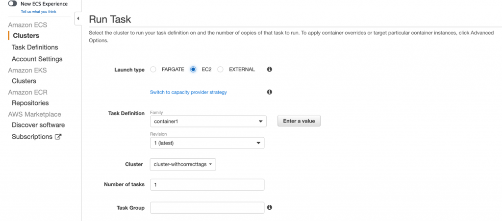 Figure 12. Run a standalone task