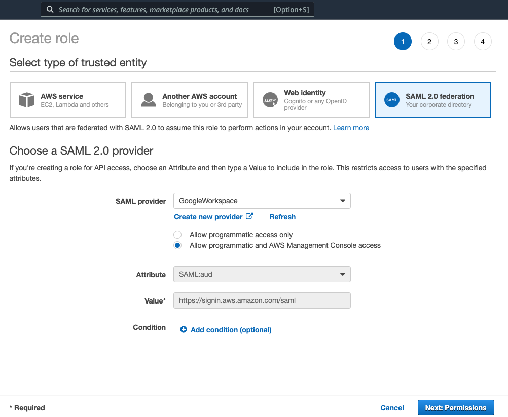 Figure 6: Reviewing your SAML 2.0 trust information