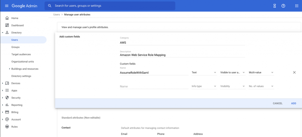 Figure12: Adding the custom attribute