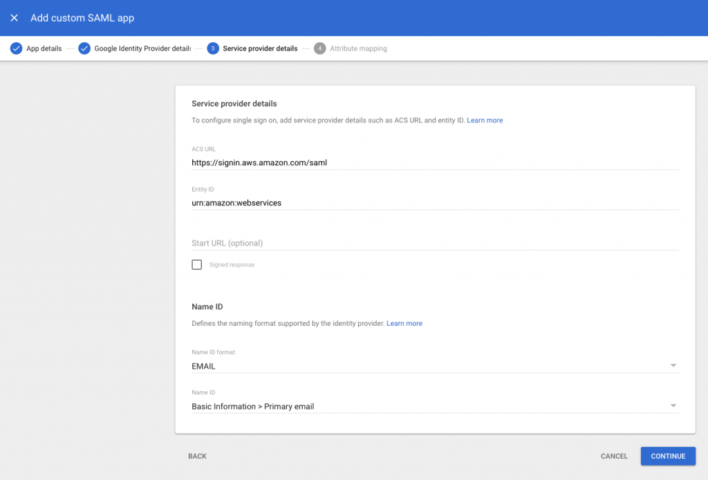 Figure 15: Adding the custom SAML app