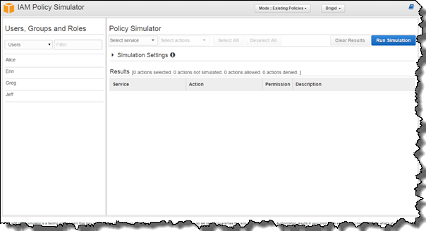 Image of the policy simulator