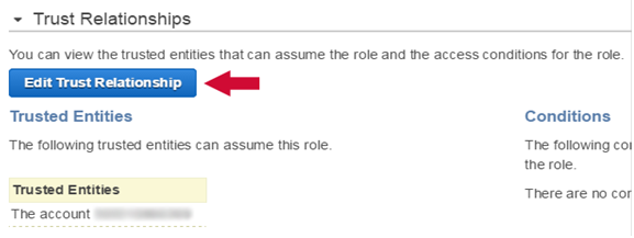 Image of editing the trust relationship