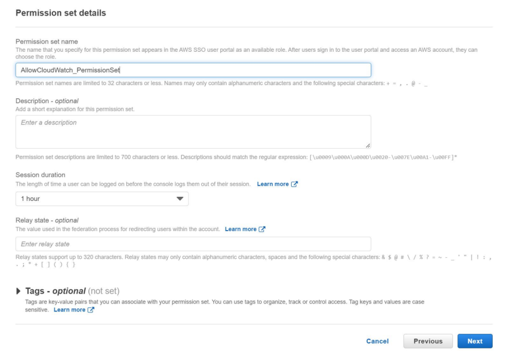 Figure 5: Permission set details