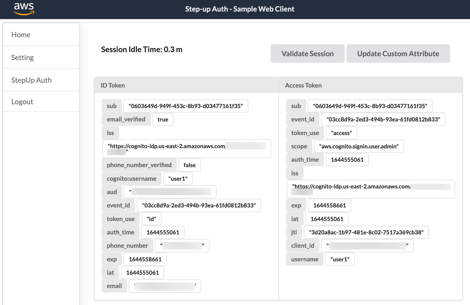 Figure 6: Welcome screen of the sample web application