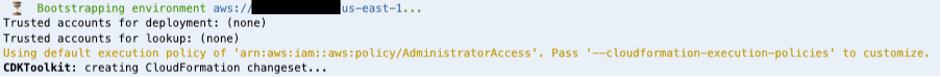 Figure 3: AWS CDK bootstrap