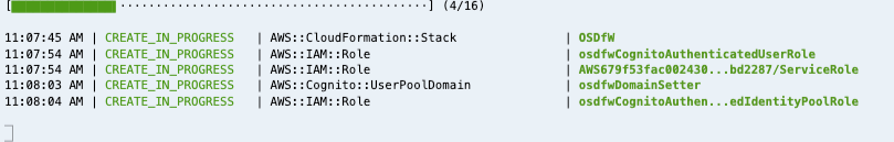 Figure 4: AWS CDK project deployment