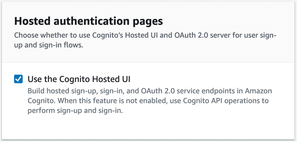 Figure 11: Configuring hosted authentication pages