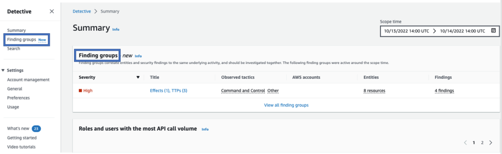 Figure 1: Detective console summary page