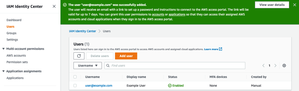 Figure 11: User list