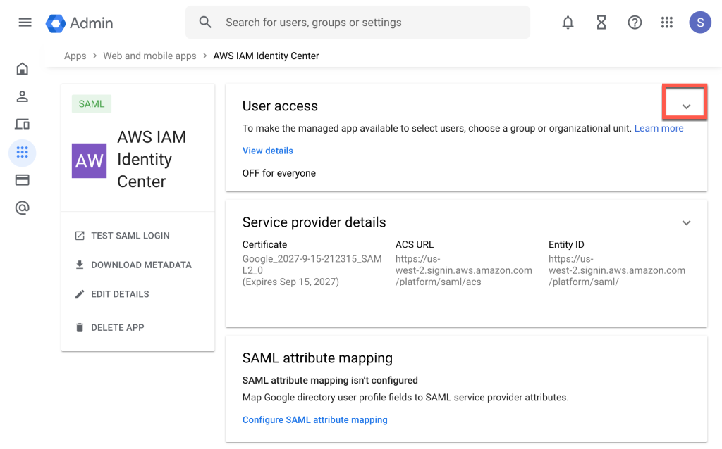 Figure 7: Edit user access