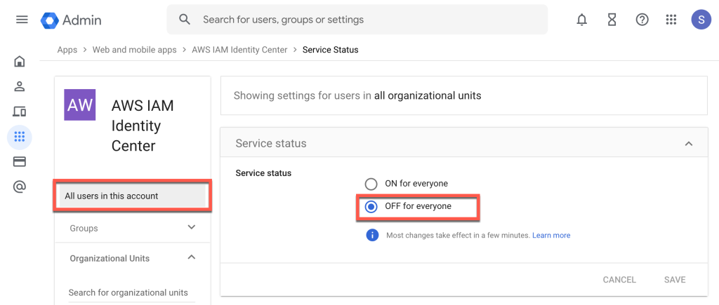 Figure 8: Service status