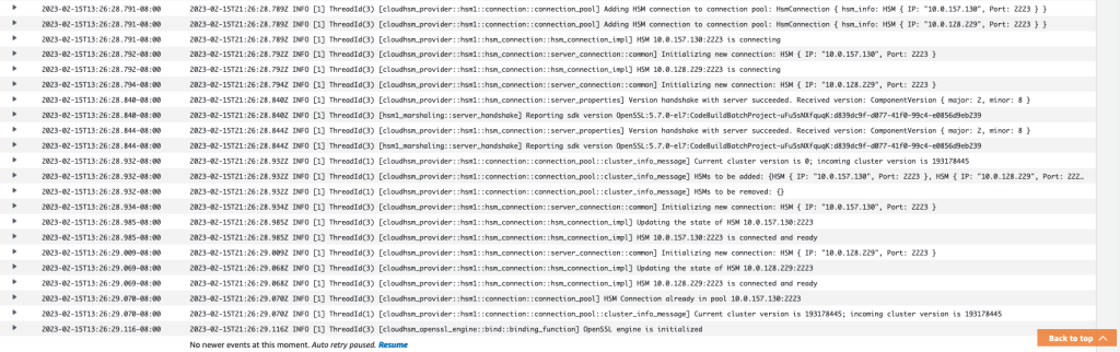 Figure 12: Fargate task logs