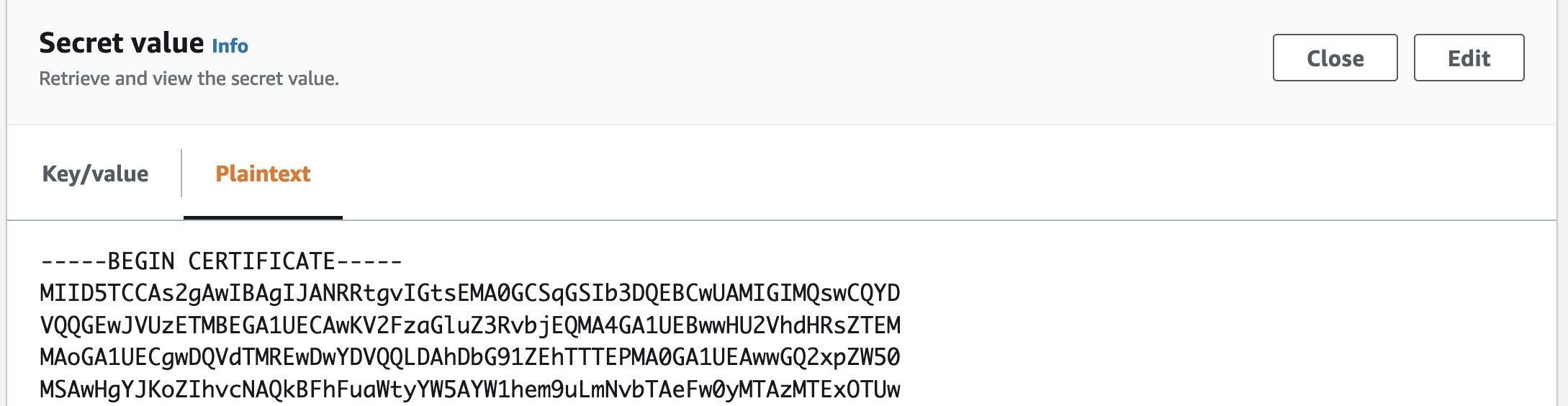 Figure 3: Store the cluster certificate