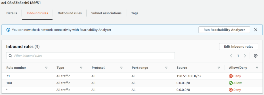 Figure 11: Check the entry from the test event on the Network tab