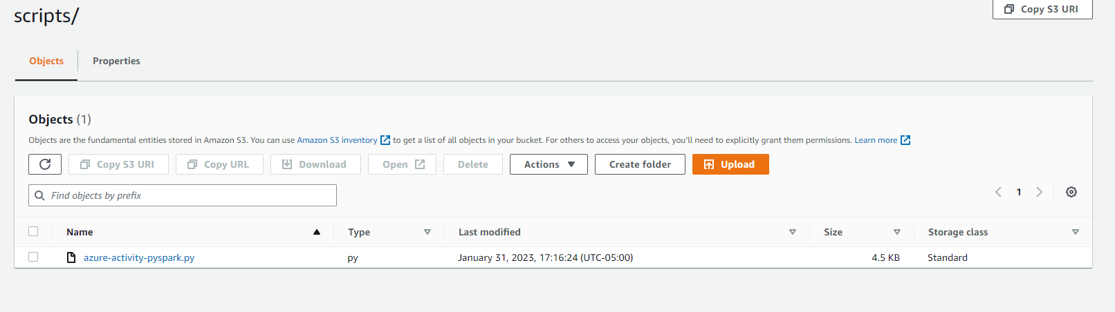 Figure 6: AWS Glue script