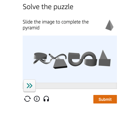 Figure 5: CAPTCHA challenge presented to a request that exceeded the threshold