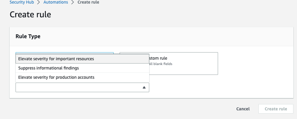 Figure 8: Select an automation rule template