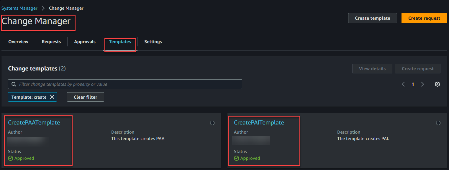 Figure 11: Change template approval details