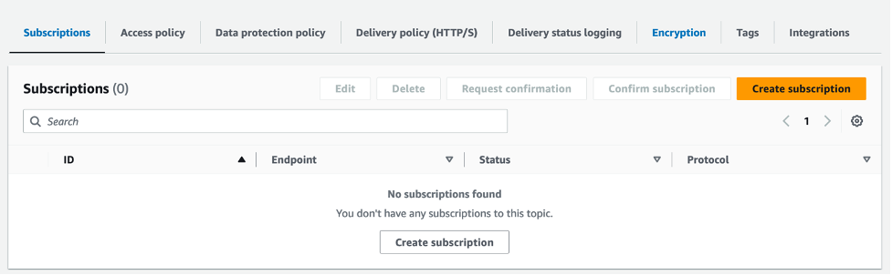 Figure 6: Choose Create subscription