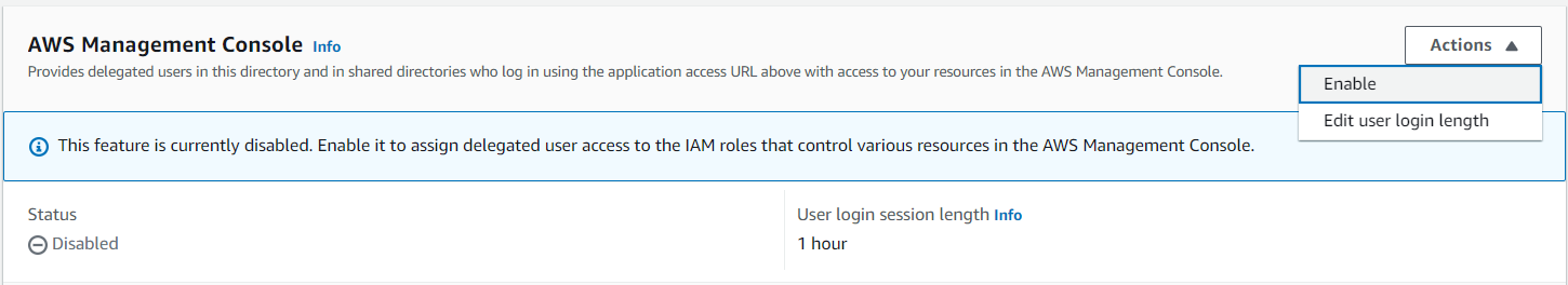 Figure 6: Enable console access