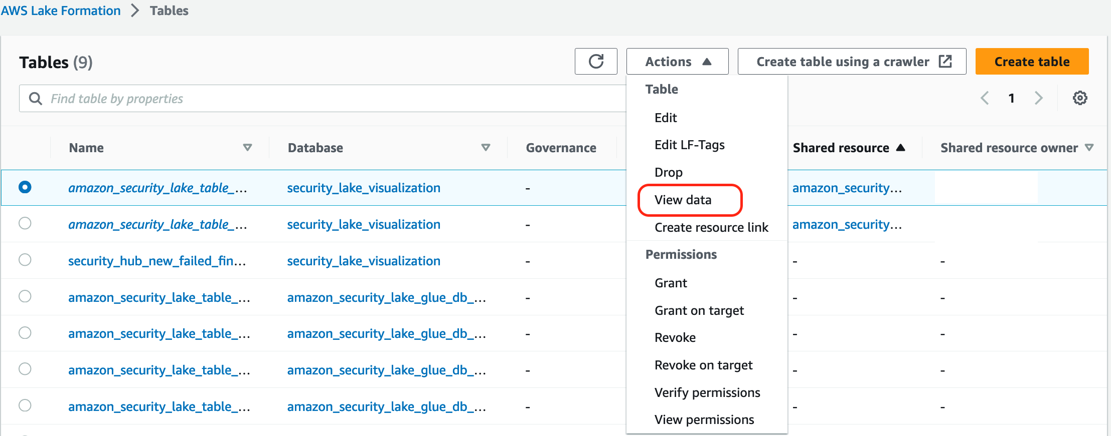 Figure 6: Viewing data to query