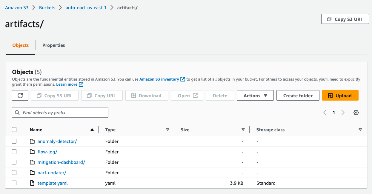 Figure 4: Upload the extracted files to Amazon S3