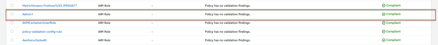 Figure 8: Resource exception result