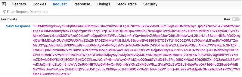 Figure 3: SAML content