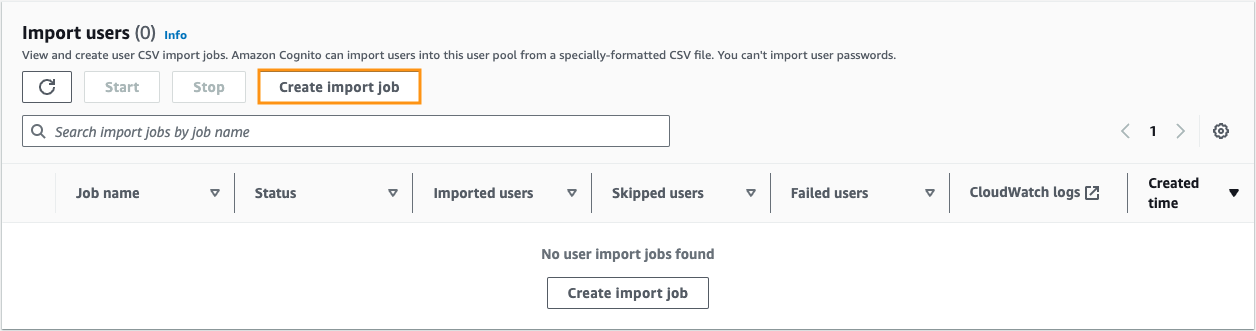 Figure 1: Create import job